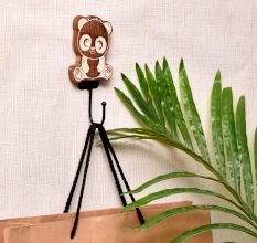 Brown Wooden Panda Coat Hooks