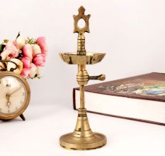 High Quality Brass Aarti Oil Lamp for Pooja