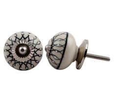 Black Leaf Dresser Knob