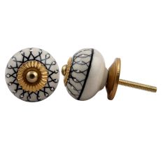 Black Leaf Dresser Knob