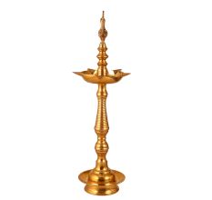 Peacock Brass Oil Lamp for Home & Temple Decor