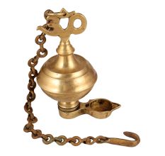 Hanging Om Oil Lamp Made of Premium Brass
