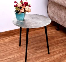 Silver Coloured Table Top Crafted from Aluminium