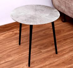 Silver Coloured Table Top Crafted from Aluminium