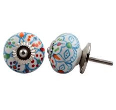 Mixed Floral Dresser Knob
