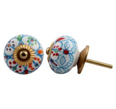 Mixed Floral Dresser Knob