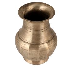Antique Brown Brass Pot for Hindu Rituals