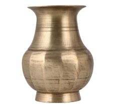 Antique Brown Brass Pot for Hindu Rituals