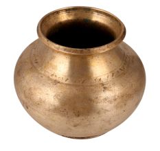Round Handmade Water Pot Crafted from Brass