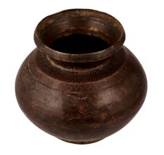 Dark Brown Brass Water Pot for Home & Office Decor