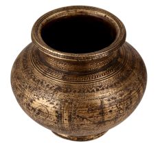 Indian Antique Brass Holy Pot for Decoration