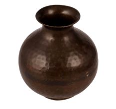 Elegant Dark Brown Pot Crafted from Brass