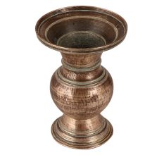 Antique Brown Brass Pot in South Indian Art