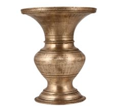 Golden Sturdy Brass Pot for Home & Office Decor