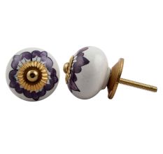 Purple Flower Knob