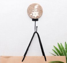 Brown Round Wooden Flower Hooks For Hanging
