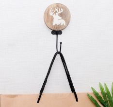 Raindeer Brown Wooden Kids Bagpack Hook 