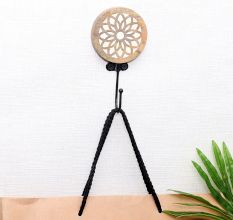 Geometric Pattern Brown Wooden Hooks for Hanging Coats