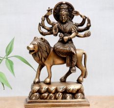 High Quality Bronze Goddess Durga Idol for Home
