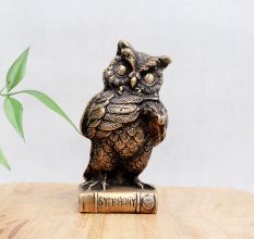 Handmade Bronze Owl Statue for Home Decoration