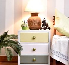 Brass Green Floral Cabinet Knobs