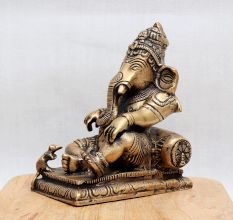 Indian God Lord Ganesha Bronze Idol for Temple