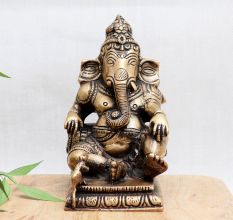 Indian God Lord Ganesha Bronze Idol for Temple