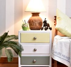 Brass Turquoise Floral Door Knobs