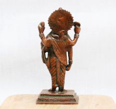 Antique Brown Handmade Lord Dhanvantari Statue