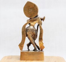 Premium Bronze Lord Krishna Murti for Home Temple