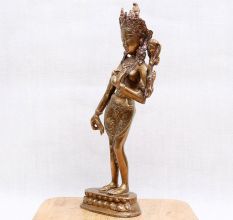 Handmade Bronze Murti of Goddess Tara for Decoration