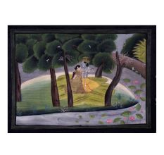 Hand Painted Pichwai Painting of Krishna Radha for Decor