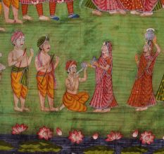 Beautiful Pichwai Painting of Krishna Teasing Gopis for Decoration