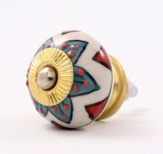 Mixed Flower Dresser Knob