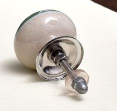 Olive Green Flower Dresser Knob