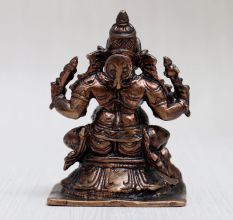 Premium-Quality Copper Statue of Lord Ganesha for Worship