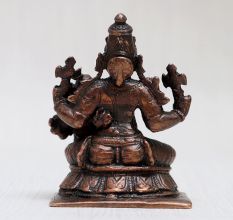 Handcrafted Lord Hayagriva & Goddess Lakshmi Copper Statue