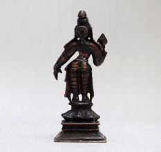 Vintage Copper Murti of Goddess Parvati for Home Temple