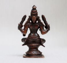 High-Quality Copper Murti of Goddess Lakshmi for Prayer Room
