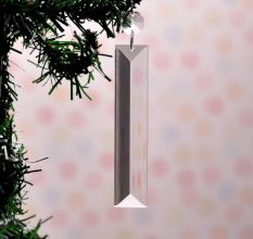 Crystal Quartz Clear Adorable Glass Christmas Ornaments in Set of 20