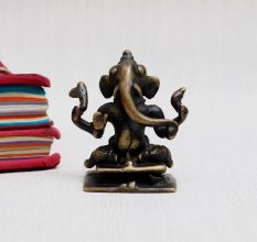 Handmade Lord Ganesha Brass Statue for Home Temple