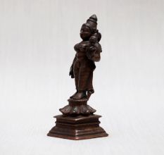 Handmade Goddess Parvati Copper Statue for Worship