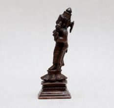 Handmade Goddess Parvati Copper Statue for Worship
