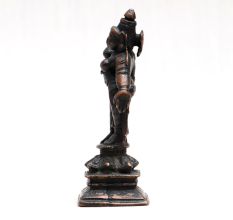 Hindu Goddess Parvati Copper Statue for Prayer Room