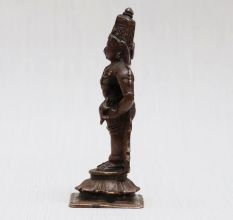 Hindu God Lord Vishnu Copper Statue for Worship