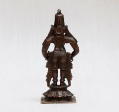 Hindu God Lord Vishnu Copper Statue for Worship