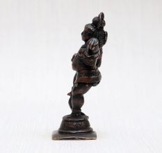 Handcrafted Copper Statue of Lord Krishna for Worship