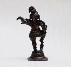 Handcrafted Copper Statue of Lord Krishna for Worship