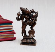 Lord Varaha & Goddess Lakshmi Copper Statue for Home Decor