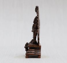 Handmade Lord Perumal with Sridevi & Bhudevi Copper Statue